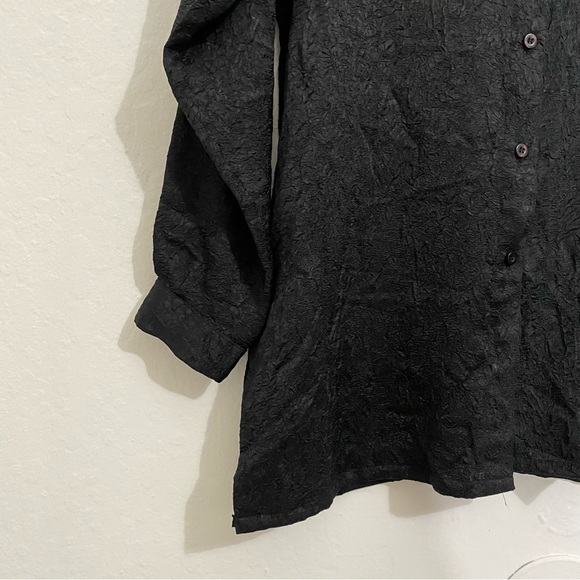 Take Two Clothing Co. Vintage Crinkle sheen Button Up Collared Shirt - Picture 6 of 7